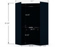 Mulberry 3.0 Sectional Modern Corner Wardrobe Closet With 2 Drawers - Set Of 2 In Tatiana Midnight Blue "117GMC4"