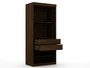 Mulberry 2.0 Semi Open 2 Sectional Modern Wardrobe Corner Closet With 2 Drawers - Set Of 2 In Brown "125GMC5"