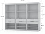 Mulberry Open 3 Sectional Modem Wardrobe Closet With 6 Drawers - Set Of 3 In White "113GMC1"