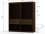Mulberry 2 Sectional Modern Wardrobe Closet With 4 Drawers - Set Of 2 In Brown "121GMC5"