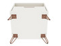 Rockefeller 1.0 Mid-Century- Modern Nightstand With 1-Drawer In White "101GMC1"