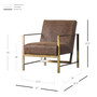 Francis Pu Leather Arm Chair "3900031-NCE"