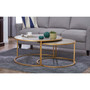 Anza Faux Shagreen Nesting Coffee Table Set of 2 1600043