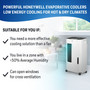 Honeywell 176 Cfm Indoor Portable Evaporative Air Cooler - White "TRADDNG7PC-TAN"