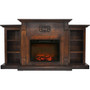 Cambridge 72.3"X15"X33.7" Sanoma Fireplace Mantel With Logs Insert "CAM7233-1WAL"