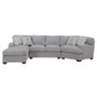Analiese-3 Piece Sectional With 4 Pillows-Grey By Emerald Home "U4315-11-12-16-13A-K"