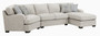 Analiese-3 Piece Sectional-With 4 Pillows-Cream By Emerald Home "U4315-29-16-30-19A-K"