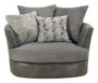 Swivel Chair With 2 Pillows-Grey By Emerald Home "U4551-04-03"