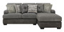 Berlin-2 Piece Sectional-Lsf Love-Rsf Chaise With 6 Pillows-Grey By Emerald Home "U4551-11-42-03-K"