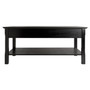 Timer Coffee Table, Drawers And Shelf - Black "20238"