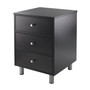 Daniel Accent Table With 3 Drawers, Black Finish "20933"
