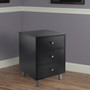 Daniel Accent Table With 3 Drawers, Black Finish "20933"