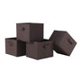 Capri Set Of 4 Foldable Chocolate Fabric Baskets "38422"