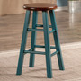 Ivy 24" Counter Stool - Walnut/Teal "62224"