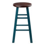 Ivy 24" Counter Stool - Walnut/Teal "62224"