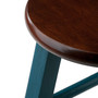 Ivy 24" Counter Stool - Walnut/Teal "62224"