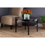 Amelia Round Coffee Table With Pull Out Tray - Dark Espresso "92232"