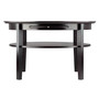 Amelia Round Coffee Table With Pull Out Tray - Dark Espresso "92232"