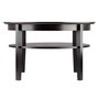 Amelia Round Coffee Table With Pull Out Tray - Dark Espresso "92232"