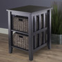 Morris Side Table With 2 Foldable Baskets "92312"