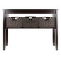 Morris Console Hall Table With 3 Foldable Baskets "92452"