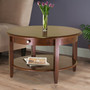 Concord Round Coffee Table W/ Drawer And Shelf - Antique Walnut "94231"