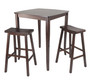 3-Piece Inglewood High/Pub Dining Table With Saddle Stool "94380"