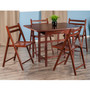 Taylor 5-Piece Dining Set Drop Leaf Table W/ 4 Folding Chairs "94557"