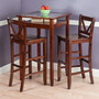 Halo 3 Piece Pub Table Set With 2 V-Back Stools "94586"