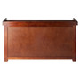 Milan Bench With Storage Shelf - Antique Walnut "94640"