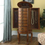 Burnished Oak Jewelry Armoire "604-318"