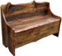 4' Long Rustic Pine Bench With Storage "RBB48"