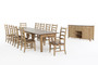 12 Piece Brook Rectangular Extension Dining Set With Sideboard "DLU-BR134-PW12PC"