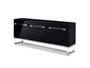 Brianna Buffet, High Gloss Black, Polished Stainless Steel Frame "SB1456-BLK"