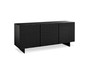 Vanessa Buffet Matte Black Wave Doors Black Matte Metal Legs "SB1425-BLK"