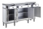 3 Drawer 4 Door Cabinet 60 In. X 14 In. X 36 In. In Silver Clear "MF6-1001SC"