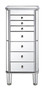 7 Drawer Jewelry Armoire 18 In. X 12 In. X 41 In. In Silver Clear "MF6-1003SC"