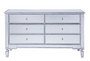 6 Drawers Cabinet 60 In. X 20 In. X 34 In. In Silver Paint "MF6-1036S"