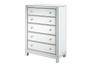 Chest 5 Drawers 34In. W X 16In. D X 48In. H In Antique Silver Paint "MF72026"