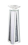 15.5 Inch Tall Crystal Candleholder Silver Royal Cut Crystal "MR9202"