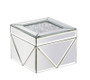 6 Inch Square Crystal Jewelry Box Silver Royal Cut Crystal "MR9210"