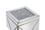 8 Inch Square Crystal Jewelry Box Silver Royal Cut Crystal "MR9211"