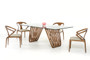 Modrest Draper Contemporary Walnut & Glass Dining Table VGCSDT-1498-GLS