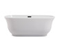 59 Inch Soaking Bathtub In Glossy White "BT10259GW"