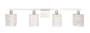 Phineas 4 Light Chrome And Clear Crystals Wall Sconce "LD7013C"