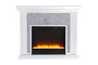 47.5 In. Crystal Mirrored Mantle With Crystal Insert Fireplace "MF9902-F2"
