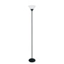 1 Light Stick Torchiere Floor Lamp - "LF1011-BLK"