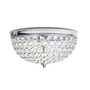 Elegant Designs 2 Light Elipse Crystal Flush Mount Ceiling Light 2 Pack, Chrome "FM1000-CHR-2PK"
