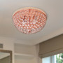 Elegant Designs 2 Light Elipse Crystal Flush Mount Ceiling Light, Rose Gold "FM1000-RGD"