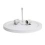 Elegant Designs 2 Light Elipse Crystal Flush Mount Ceiling Light, White "FM1000-WHT"